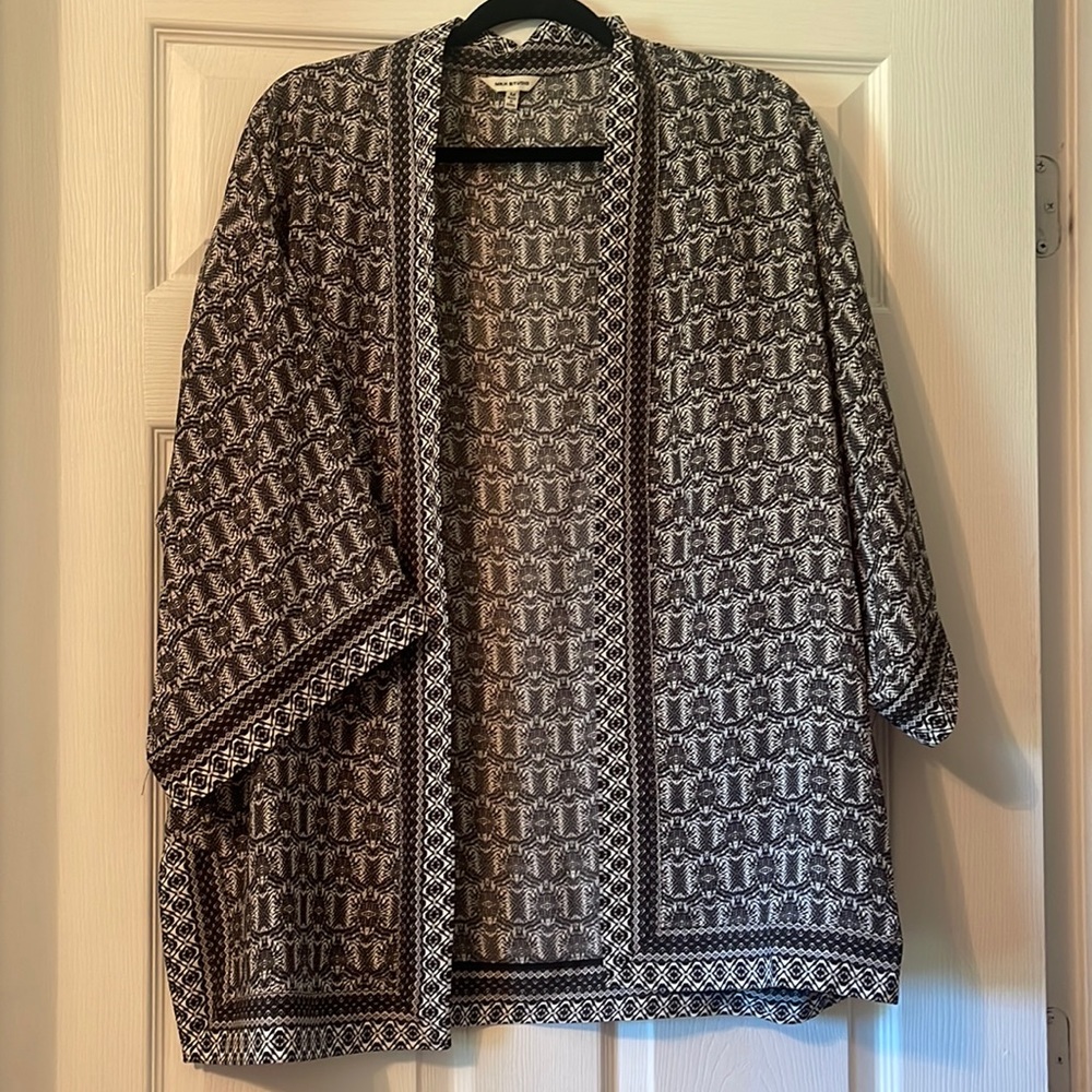 Black and white cardigan
